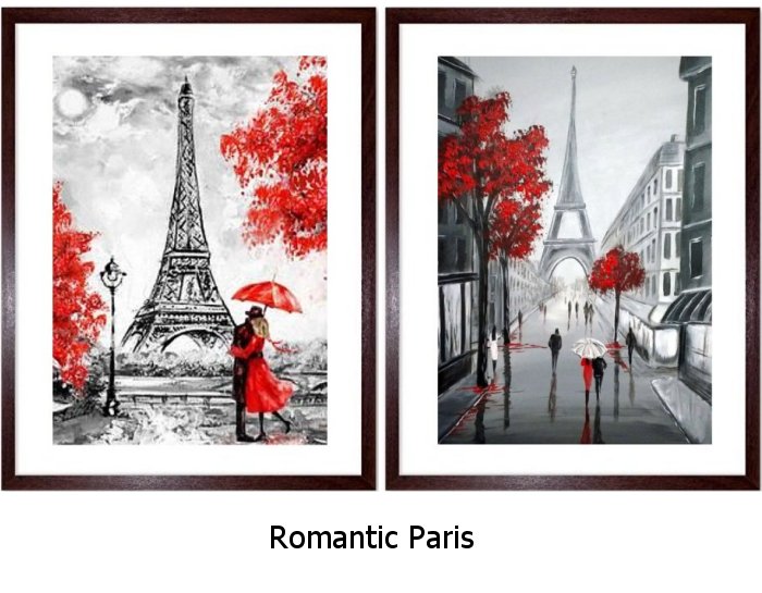 Romantic Paris Art Framed Prints